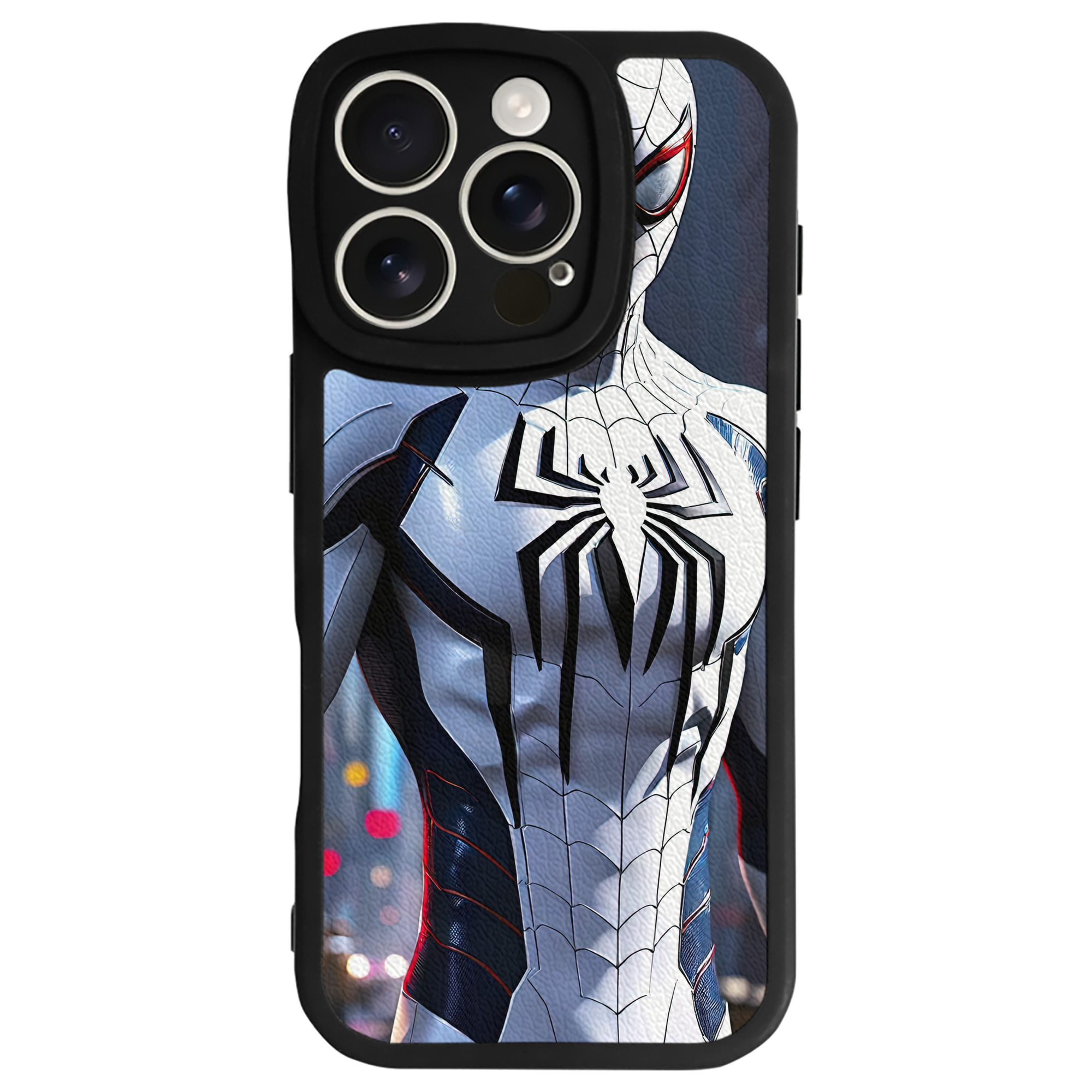 （画像用） Spider Man スパイダーマン 【iPhone 16シリーズ対応】シリコンスマホケース（レザー調） 材質：シリコン